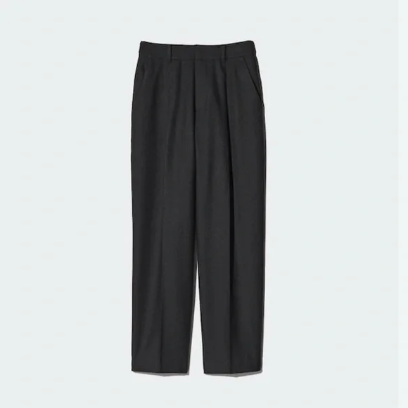 [NWT] COMPTOIR DES COTONNIERS|UNIQLO - Tweed Wool Pleated Plattered Trousers - Picture 2 of 14